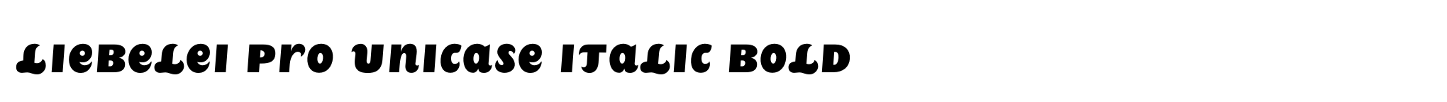 Liebelei Pro Unicase Italic Bold image